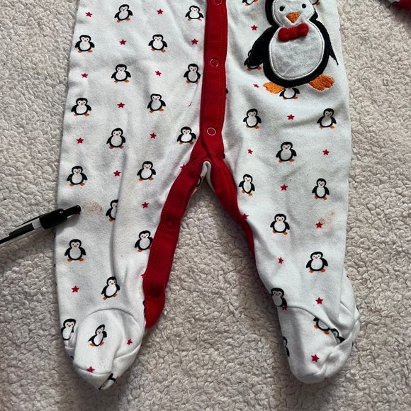 Koala Baby Penguin Footie 0-3 Months - Picture 2 of 6